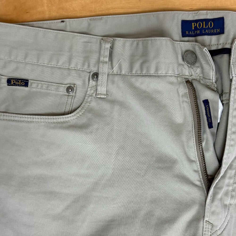 Polo Ralph Lauren Men’s Tan Straight Fit 5 Pocket Pants Sz 38x32